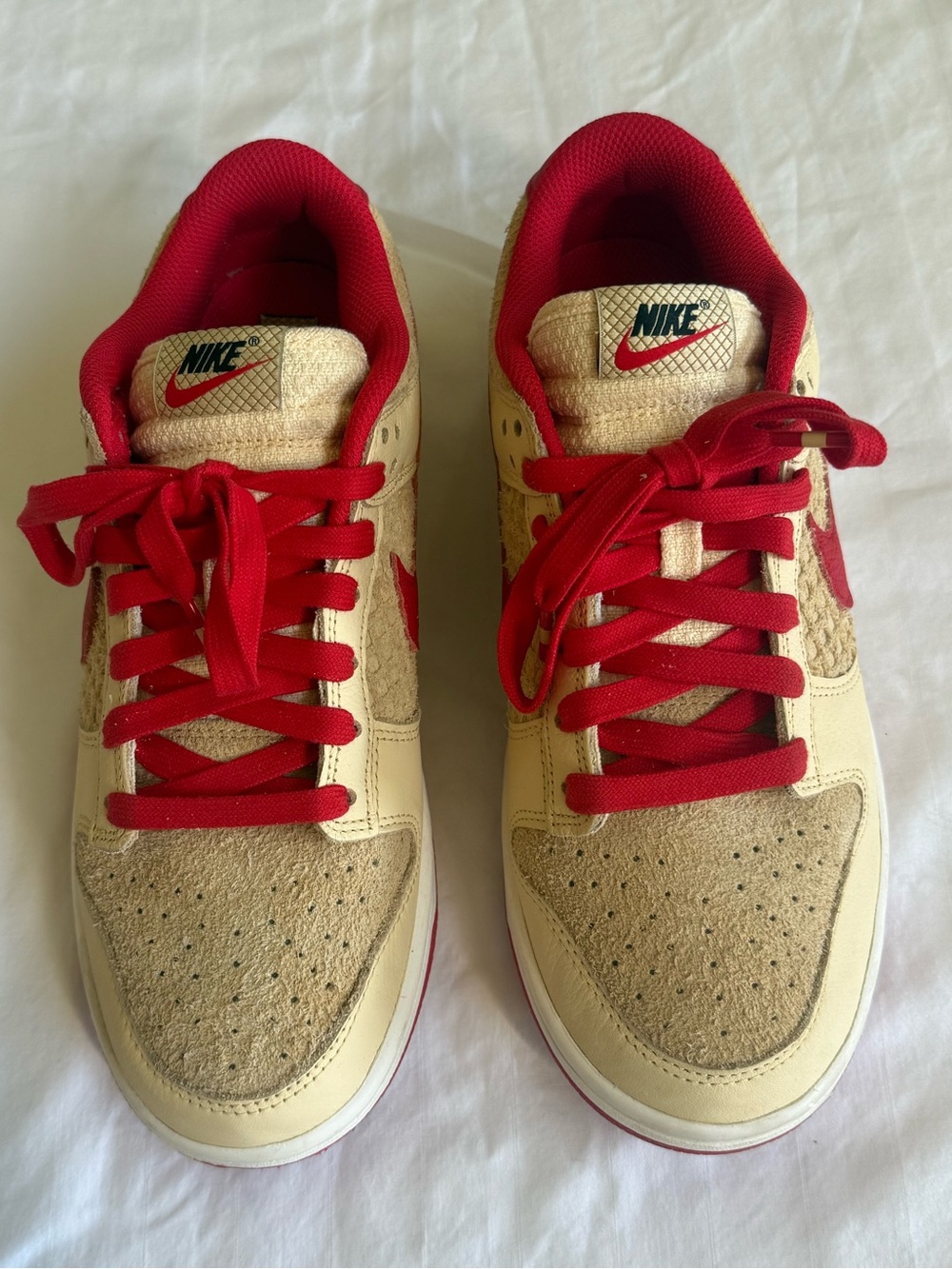 Nike Dunk Low Retro SE “Strawberry Waffle” Red and Tan Men's Sneakers Men’s 8.5